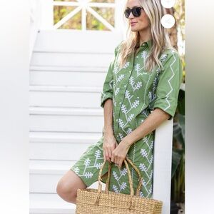 Julia Amory Swizzle Dress in Celadon